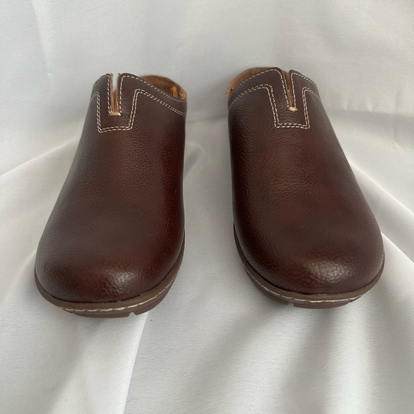 boc Born Concept women’s brown leather clogs size 7 - Picture 4 of 11